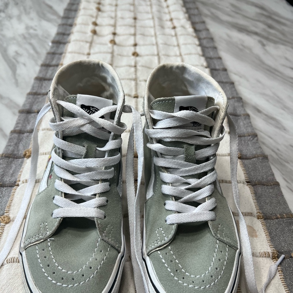 Vans Women's Sage Green High-Top Sneakers